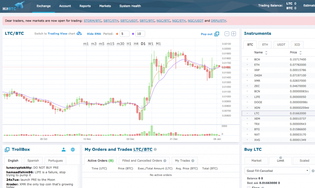 hitbtc account home